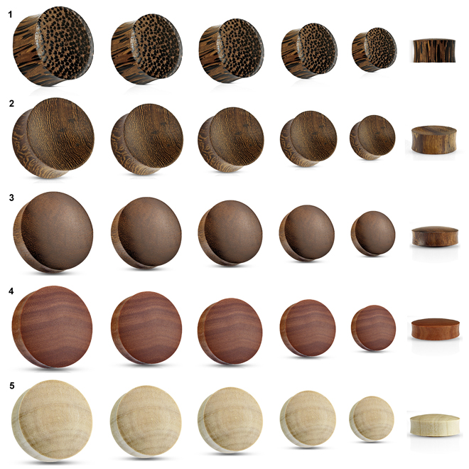 Organic Wood Ear Stretchers Plugs